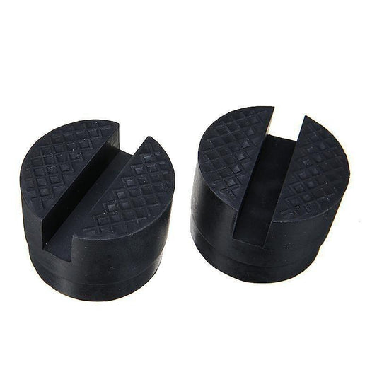 2pcs Car Jacks Tool Slotted Frame Rail Floor Jack Adapter Rubber Pad Repair