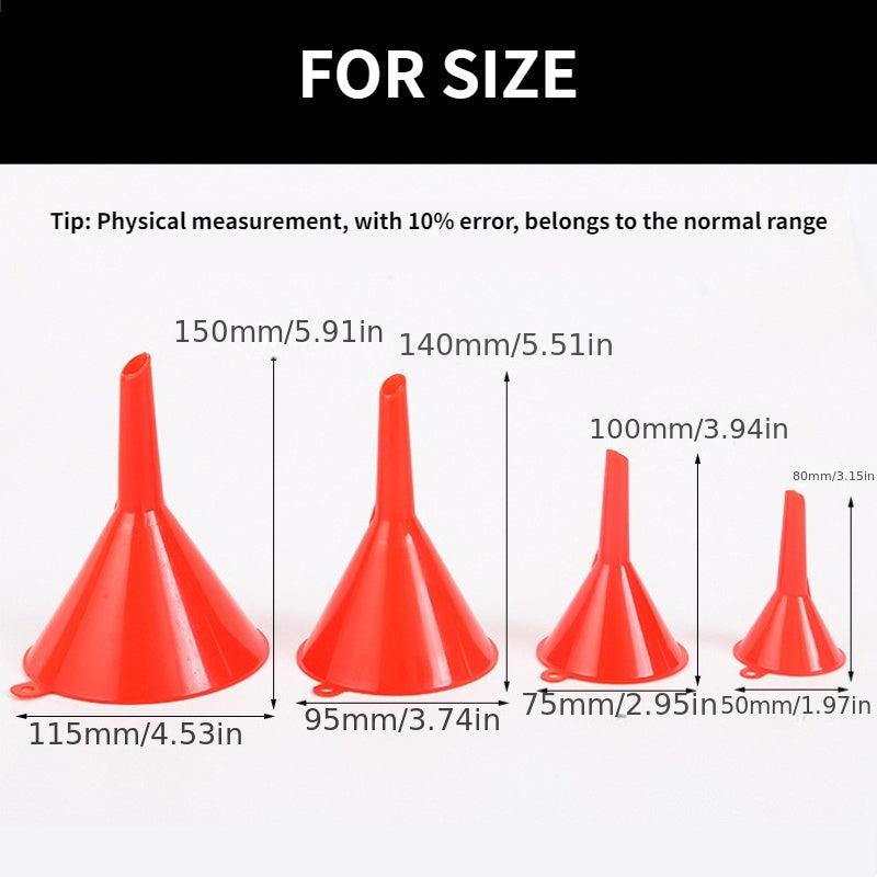 4pc Plastic Funnel for Filling Bottles Jars Container