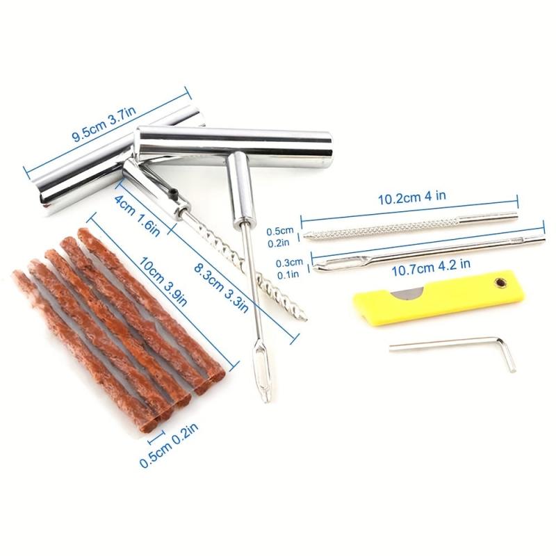12pcs Universal Tire Patch Kit for Cars Trucks Motorcycles ATVs