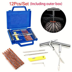 12pcs Universal Tire Patch Kit for Cars Trucks Motorcycles ATVs