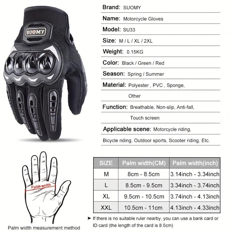 Summer Motorcycle Gloves Touch Screen Full Finger Guantes Moto Protective