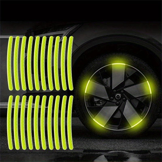Car Wheel Hub Reflective Sticker Set Auto Exterior Accessories