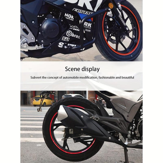 Reflective Motorcycle Hub Stickers - Style & Safety for Your Ride