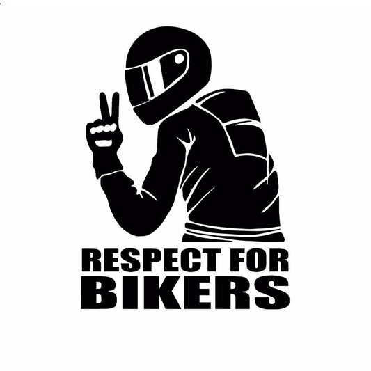 Respect For Bikers Car Sticker Funny Styling Decal