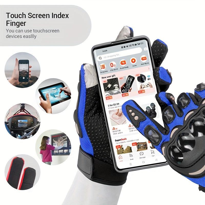 Summer Motorcycle Gloves Hard Knuckle Touchscreen
