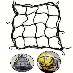 1pc Motorcycle Luggage Net 6 Hooks Hold Down Fuel Tank Mesh Web Bungee
