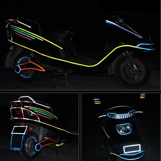Reflective Night Riding Glow Bike Stickers Safety Tape Motorcycle Car Stickers