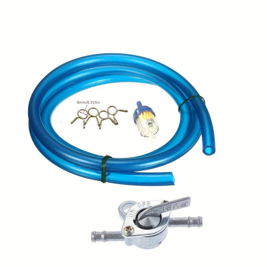 Motorcycle Upgrade: 3 28ft Fuel Hose Pipe + Gas Fuel Filter