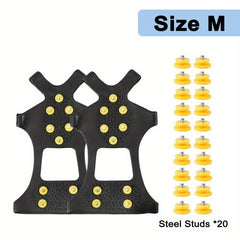 10 Studs Anti-Skid Ice Snow Gripper Spike Winter Climbing Anti Slip Ice Spikes