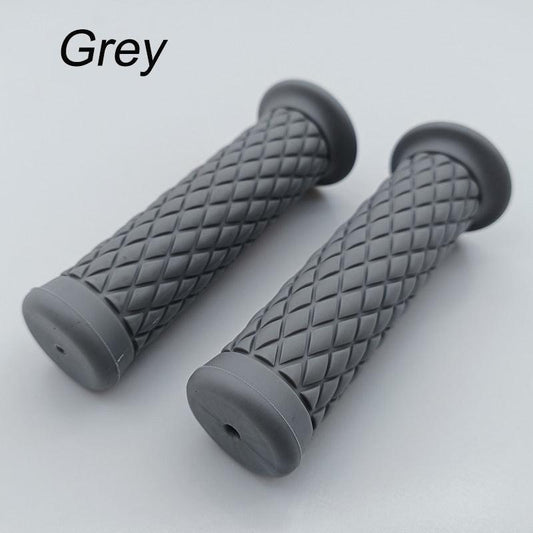 Motorcycle Vintage Grips Non Slip Rubber Bar End Comfort Hand Handlebar Grip