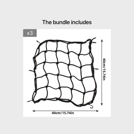 Motorcycle Helmet Net Elastic Cargo Storage Net Pocket