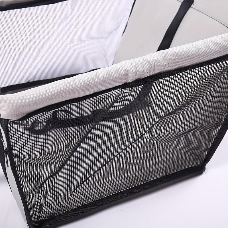 Pet Dog Car Booster Seat Carrier Portable Foldable Carrier With Seat Belt