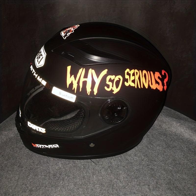 Helmet Waterproof Sticker - Why So Series - Reflective Decal