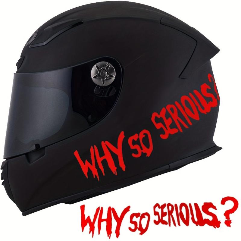 Helmet Waterproof Sticker - Why So Series - Reflective Decal