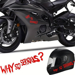 Helmet Waterproof Sticker - Why So Series - Reflective Decal