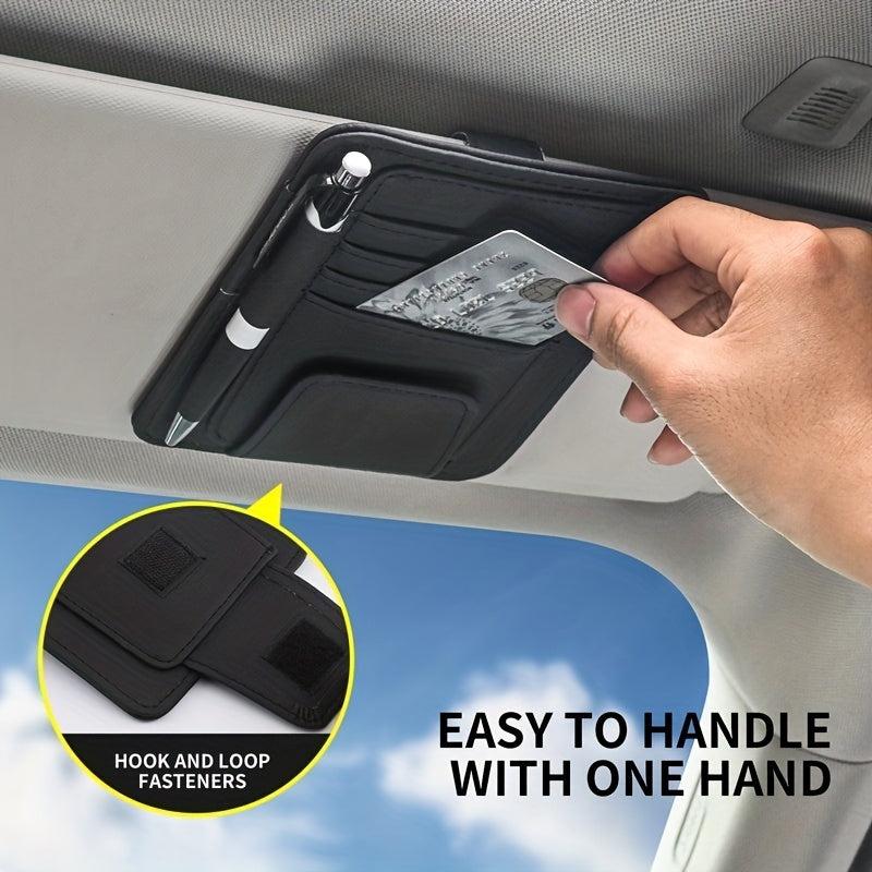Car Sun Visor Storage Clip Multifunctional Car Inner Card Bag