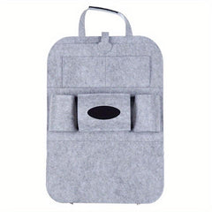 Car Seat Back Storage Bag Rear Seat Finisher Storage Bag Kick Pad Car Rear Seat