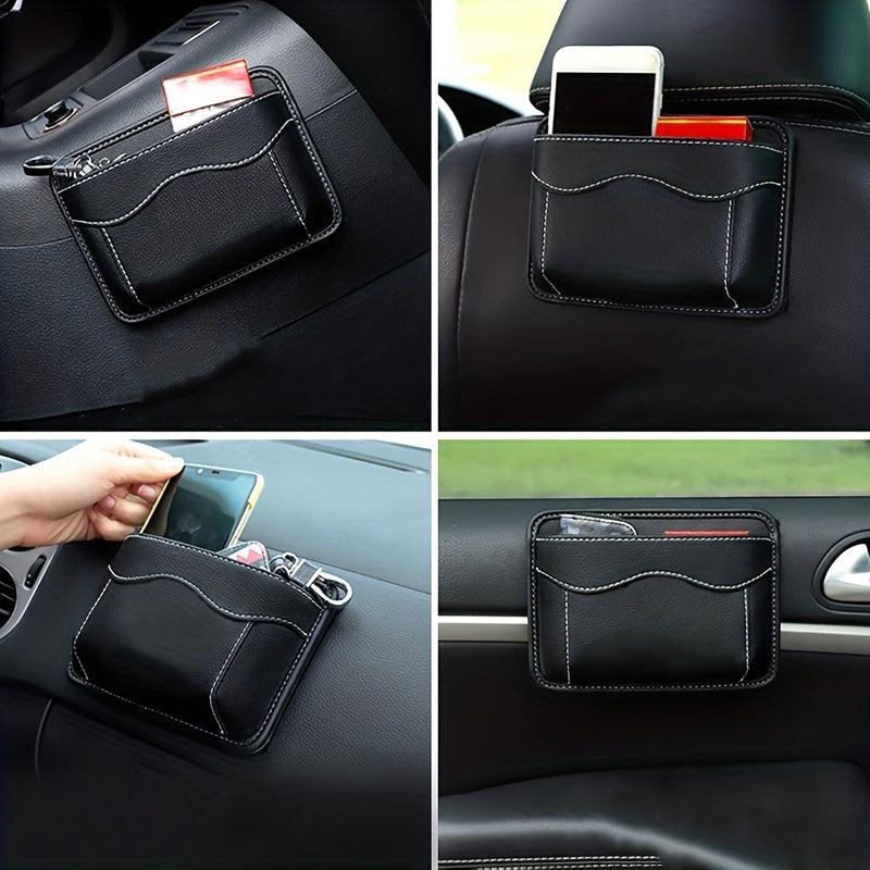 Car Storage Bag Adhesive Mobile Phone Storage Box Seat Dashboard