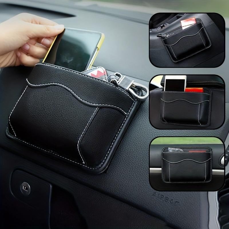 Car Storage Bag Adhesive Mobile Phone Storage Box Seat Dashboard