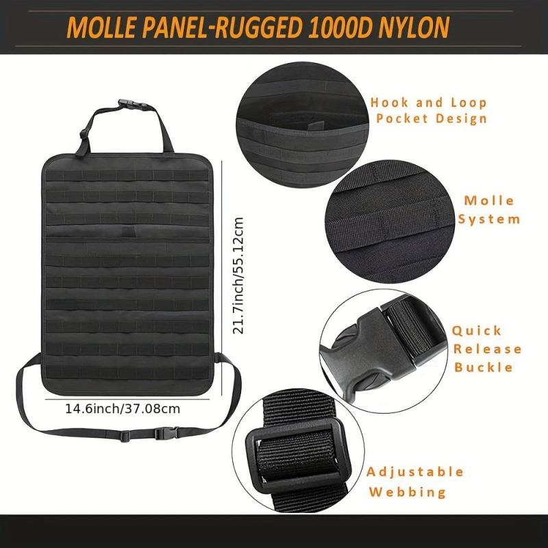 Car Seat Back Storage Rack MOLLE Tactical Storage Bag