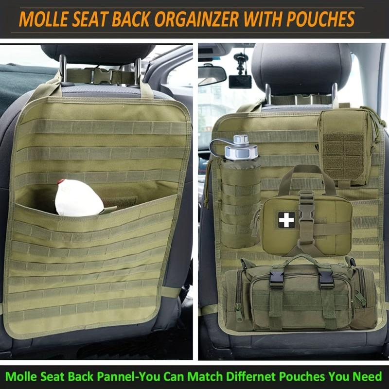 Car Seat Back Storage Rack MOLLE Tactical Storage Bag