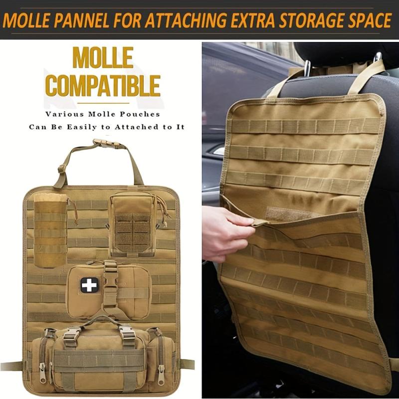 Car Seat Back Storage Rack MOLLE Tactical Storage Bag