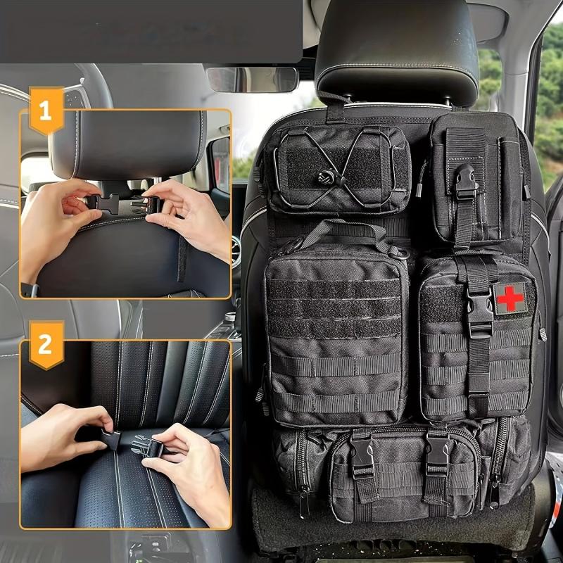 Car Seat Back Storage Rack MOLLE Tactical Storage Bag