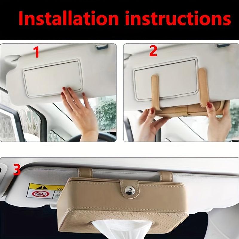 Car Sun Visor Tissue Box Organizer