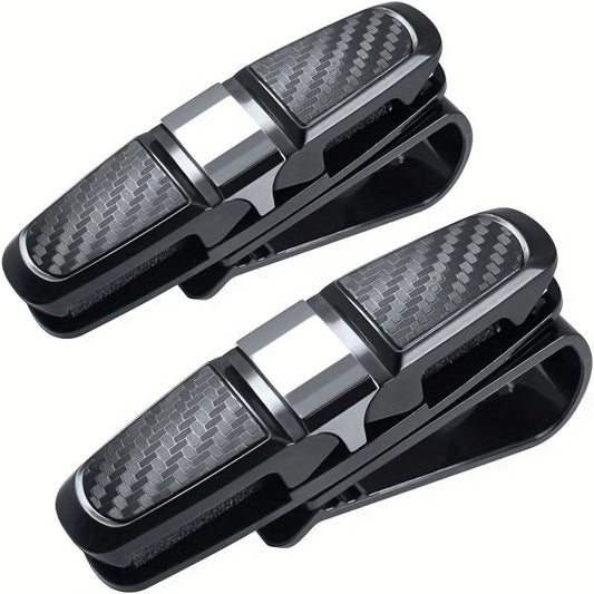 Carbon Fiber Car Glasses Clip Multifunctional Glasses Frame Car Clip