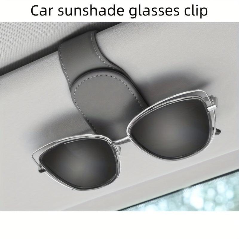 Magnetic Leather Glasses Holder Clip