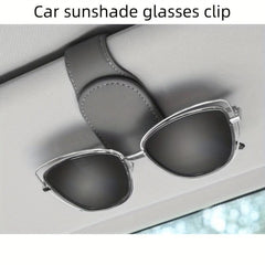Magnetic Leather Glasses Holder Clip