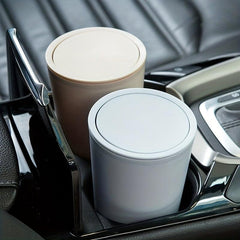 Car Garbage Bin Flip Cover Car Door with Cup Holder Storage