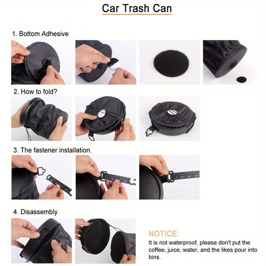 Mini Auto Car Vehicle Trash Rubbish Can Garbage Dust Case Holder Box Bin