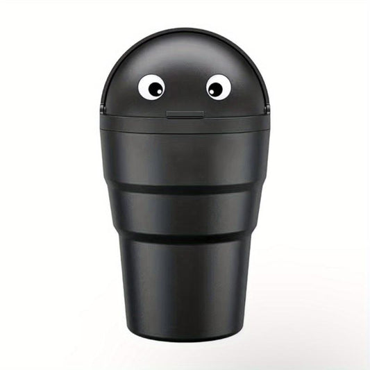 Car Trash Bin Portable Mini Swing Lid Storage Bucket In-Car Use