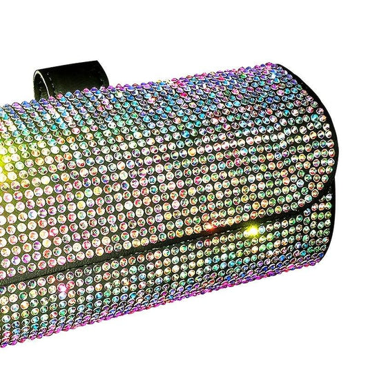Rhinestone Sunglasses Case Car Visor Organizer