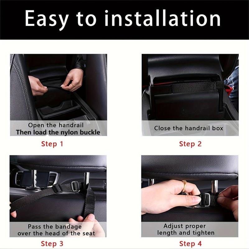 1pc Car Purse Holder - PU Leather Car Seat Storage Bag