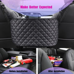 1pc Car Purse Holder - PU Leather Car Seat Storage Bag
