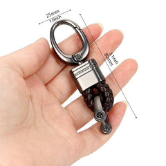 Hand Woven Horseshoe Buckle Keychain Car Keyring Gift Creative Auto Accessories