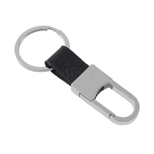 1pc Car Keychain Men's PU Leather Waist Buckle Key Ring Holder