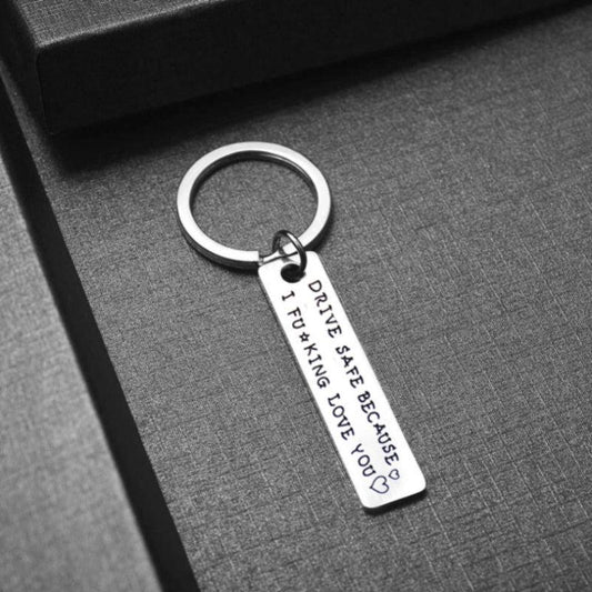 Stainless Steel Car Key Chain for Safety and Love