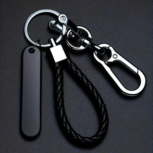 5pcs Leather Rope Keychain Braided Car Key Rope Pendant