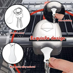 Stainless Steel Shopping Cart Token Key Ring