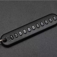 Anti Lost Phone Number Plate Car Keychain Pendant