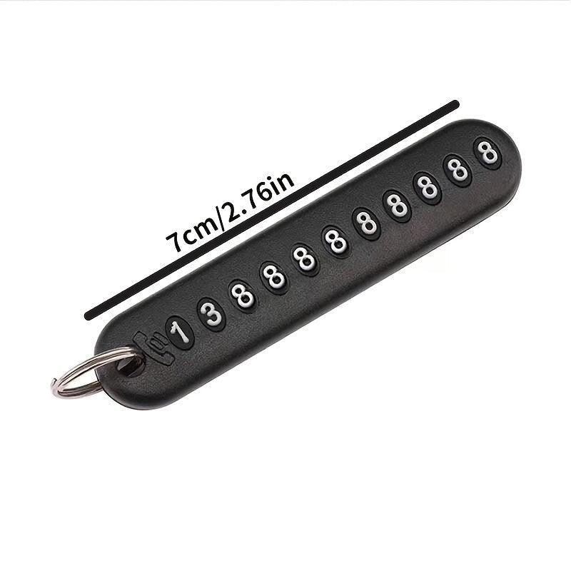 Anti Lost Phone Number Plate Car Keychain Pendant