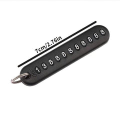 Anti Lost Phone Number Plate Car Keychain Pendant
