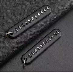 Anti Lost Phone Number Plate Car Keychain Pendant
