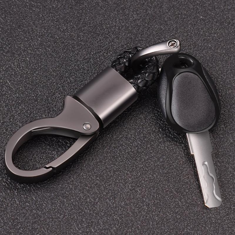 Hand Woven Metal Motorcycle Keychain Weave Hook Straps