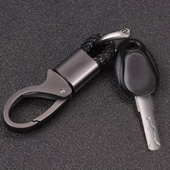 Hand Woven Metal Motorcycle Keychain Weave Hook Straps