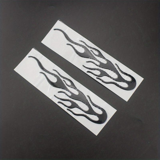 Universal 3D Flame Reflective Stickers for Car Motorcycle Scooter Chopper