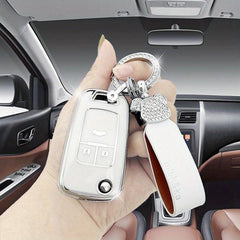 Artificial Diamond Car Keychain Leather Rope for Chevrolet Buick